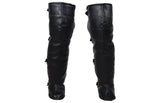 Men's Black Leather Wool Lined Leggings
