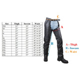 Mens Distressed Brown Leather Motorcycle Chaps
