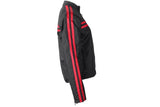 Women's Black Lightweight Textile Jacket W/ Red Stripes