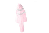 Women's Light Pink Lightweight Racer Style Textile Jacket W/ White Stripes