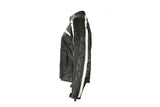 Womens Racing Leather Jacket With Off White Stripes