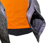 Womens Classic Motorcycle Vest With Snaps