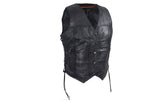 Black Gun Pocket Vest with Small Studded Pink Butterfly