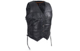 Black Gun Pocket Vest with Small Studded Purple Butterfly