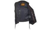 Women's Gray Club Vest with Concealed Carry Pockets & Side Laces