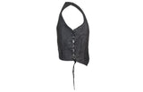 Women's Gray Club Vest with Concealed Carry Pockets & Side Laces