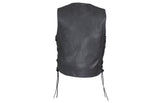 Women's Gray Club Vest with Concealed Carry Pockets & Side Laces