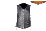 Womens Leather Vest With Gun Pocket