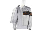 Light Textile Motorcycle Jacket w/ Flames Design - Mens