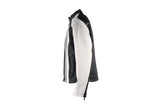 Light Textile Motorcycle Jacket w/ White Multi-Striped Design - Mens