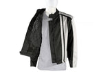 Light Textile Motorcycle Jacket w/ White Multi-Striped Design - Mens