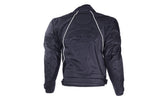 Black Nylon And Textile Motorcycle Jacket W/ Reflective Stripes