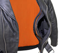Men's Classic Motorcycle Jacket with Gun Pockets