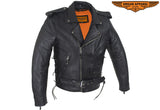 Men's Classic Motorcycle Jacket with Gun Pockets