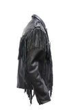 Mens Leather Bon Jovi Jacket With Braid