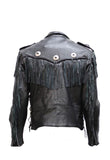 Mens Leather Bon Jovi Jacket With Braid
