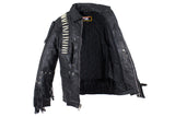 Men's Motorcycle Jacket with Bones & Studs