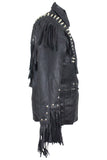 Men's Motorcycle Jacket with Bones & Studs