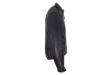 Mens Top Grade Leather Motorcycle Jacket With Sleek Collar