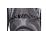 Mens Leather Motorcycle Jacket with Z/o Lining