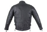 Mens Cowhide Racer Leather Jacket