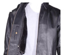 Mens Leather Fashion Jacket With Zippers on Sides