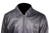Mens Leather Fashion Jacket With Zippers on Sides