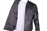 Mens Leather Shirt for Summer Riding