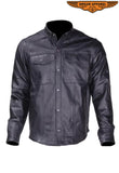 Mens Light Weight Leather Shirt For Summer Riding