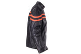 Mens Racer Jacket with Orange Stripes
