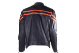 Mens Racer Jacket with Orange Stripes