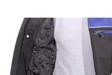 Mens Blue Racer Jacket With Reflective piping