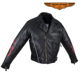 Mens Leather Jacket With Multi Pockets