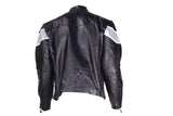 Mens Motorcycle Jacket With Silver Racing Stripe