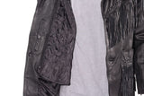 Mens Western Style Motorcycle Jacket With Fringes & Beads