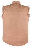 Mens Denim Beige Sleeveless