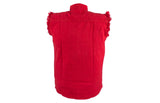 Mens Denim Red Sleeveless