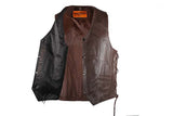 Mens Brown Leather Vest