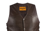 Mens Brown Leather Vest
