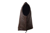 Mens Brown Leather Vest