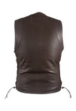 Mens Brown Leather Vest