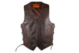 Mens Brown Leather Vest