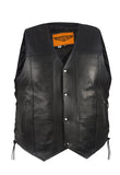 Mens Plain Vest With Side Laces