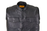 Men's Motorcycle Club Vest With Concealed Carry