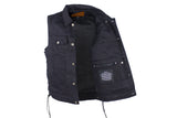 Mens Plain Denim Vest With 5 Snaps