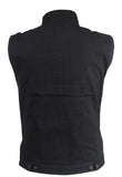 Mens Black Denim Gun Pocket Vest
