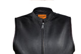 Motorcycle Club Vest with Low Profile Collar