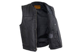 Men's Zippered 1/2" Collar Motorcycle Club Vest