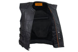 Mens Genuine Leather Replica Swat Vest With Gun Pocket