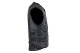Mens Genuine Leather Replica Swat Vest With Gun Pocket